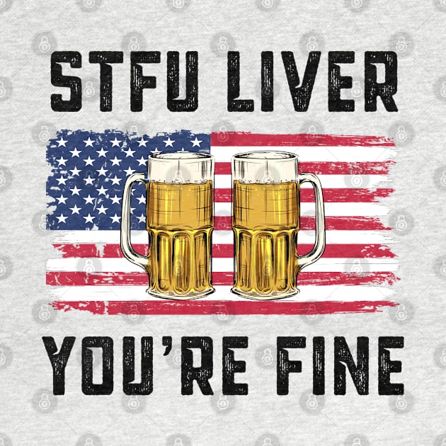 Funny Beer July 4th Gift USA Flag Fourth of July by qwertydesigns